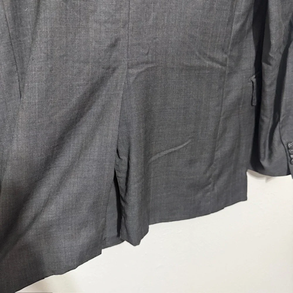 Vintage‎ Valentino Mens Gray Virgin Wool Cashmere Glen Plaid Blazer Sport Coat